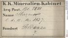Etiketten zu Mergel (NHMW-MIN-Bd8538)